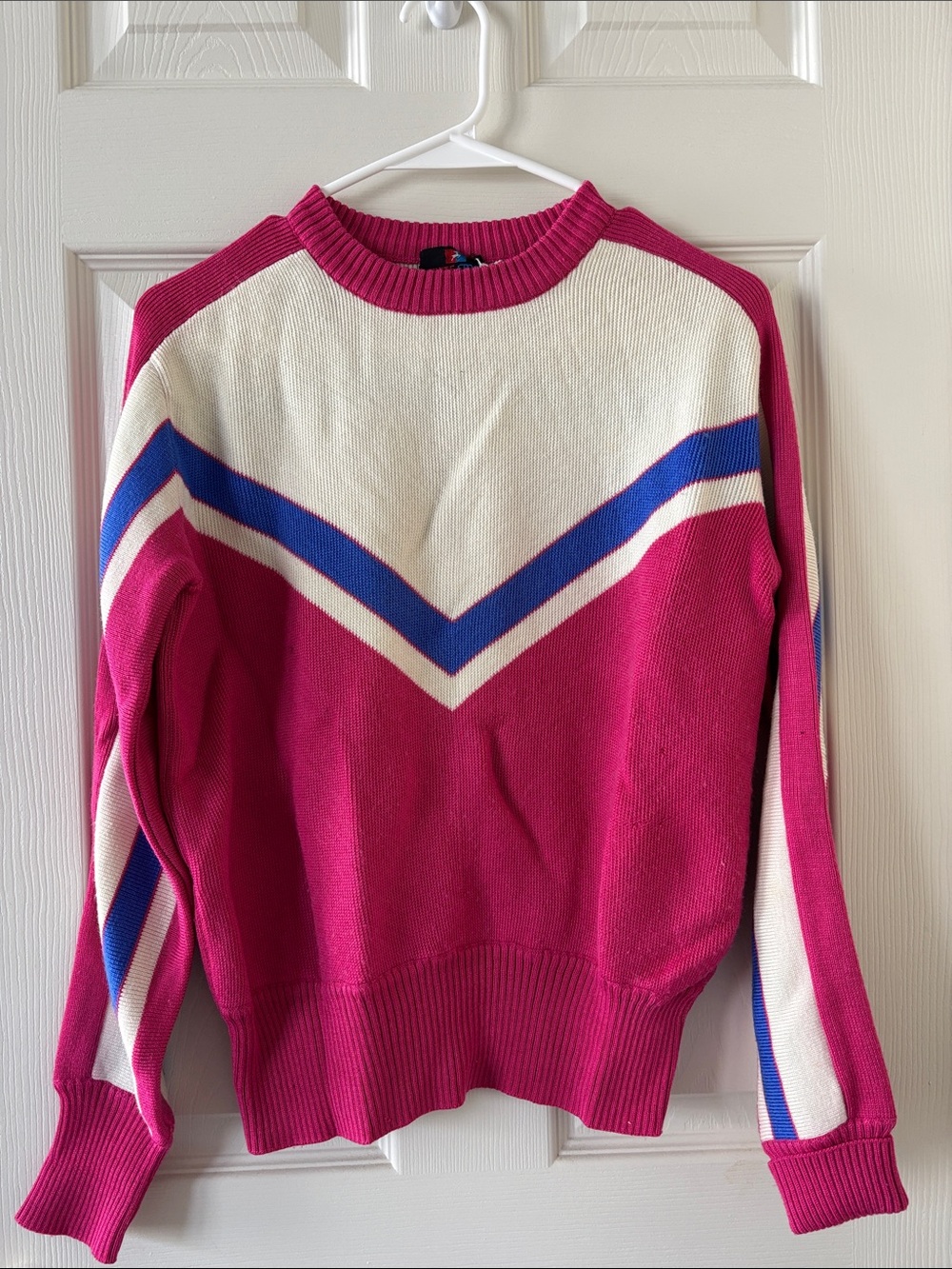 Vintage Y2K Chevron Crewneck Cheer Sweater